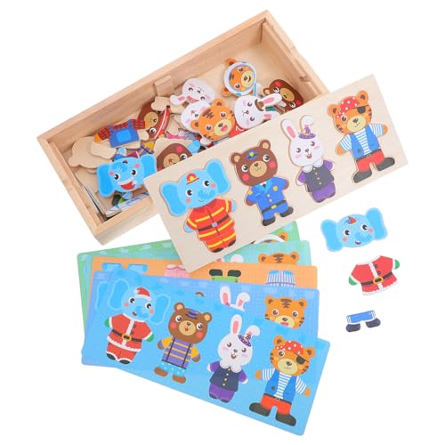 Puzzle en bois éducatif d'habillage pour l'éveil des enfants