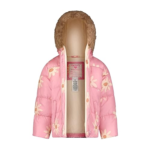 Image of Carter's Girls 2-Piece Snowsuit Puffer Jacket and Skibib Snow Pants Toddler and Big Kids