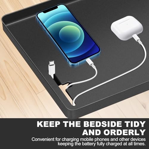 Bedside-Shelf-for-Bunk-Bed-Top-BunkCollege-Dorm-Room-and-Kids-Room-EssentialsBed-Side-Table-Tray-OrganizerClip-Tray-Side-TableClip-On-NightstandStorage-TrayBlack Bedside Shelf for Bunk Bed Top BunkCollege Dorm Room and Kids Room EssentialsBed Side Table Tray OrganizerClip Tray Side TableClip On NightstandStorage TrayBlack