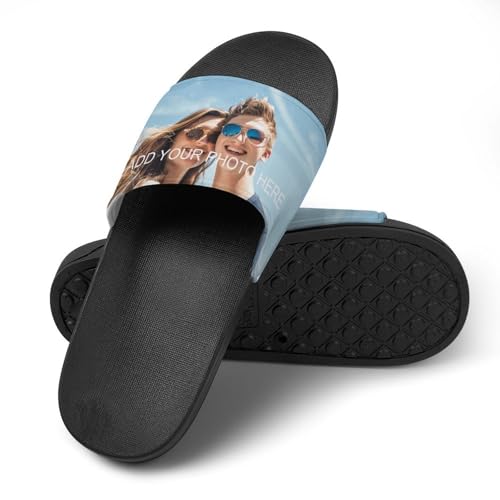 Jeireumteor Custom Slides Slippers Personalized Slippers Sandals Warm Slippers House Shoes Indoor Outdoor for Women Men Slippers With Name And Photo3