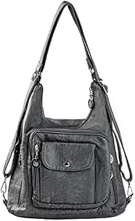 Women Handbags Hobo Bag Tote Bags Shoulder Bag Soft Washed Leather Multifunctional Messenger Bag
