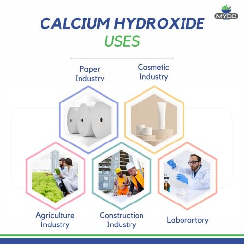 Myoc Calcium Hydroxide Powder- 2Oz, Calcium Hydroxide Powder Bulk, Calcium Hydroxide Powder/Slaked Lime, Hydrated Lime Calcium Hydroxide, Non-Gmo, Paraben Free & Sulphate Free #TOP4