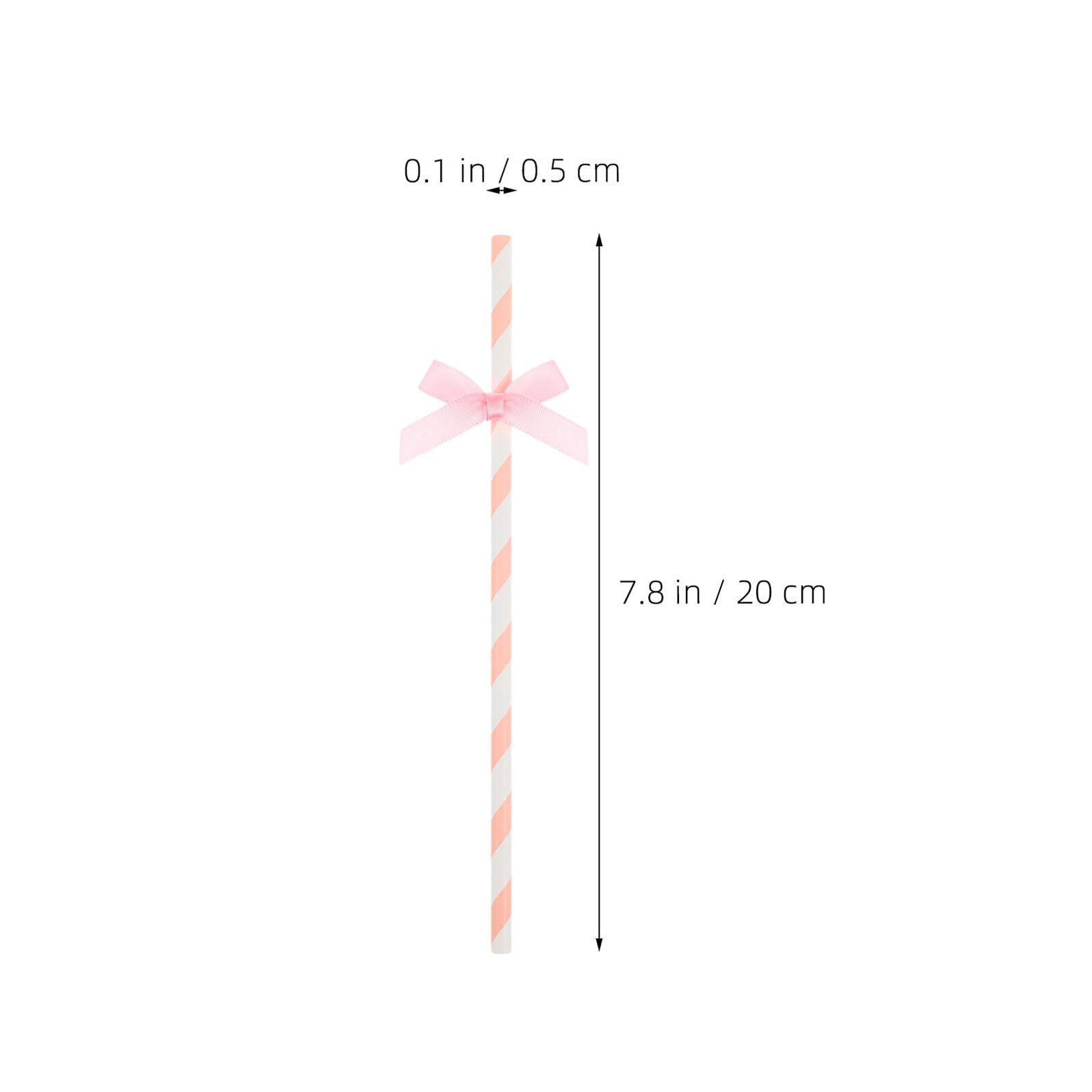Cannucce Decorative in Carta Rosa e Bianco 100 Pezzi a Righe | Poliestere, Uso per Party Tables e Tea Party, Craft Ready e Safe For Drinking