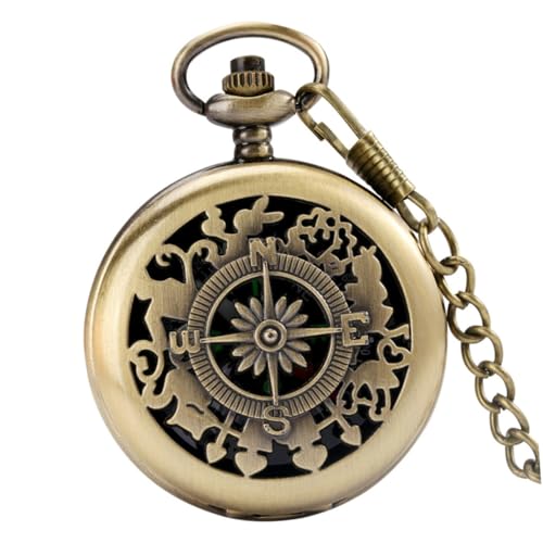 Brújula vintage de bolsillo portátil de aleación zinc miniatura 1