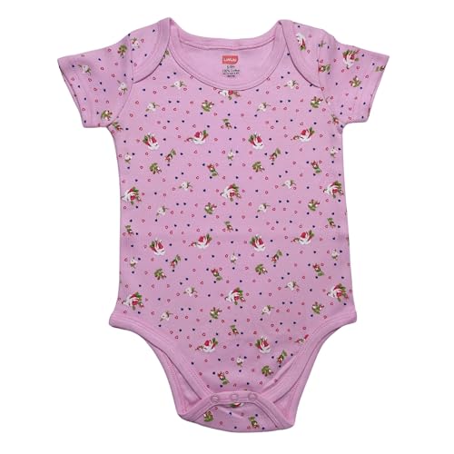 Image of LuvLap Baby Boys & Girls 100% Cotton Half Sleeve Romper /Bodysuit, Pack Of 3