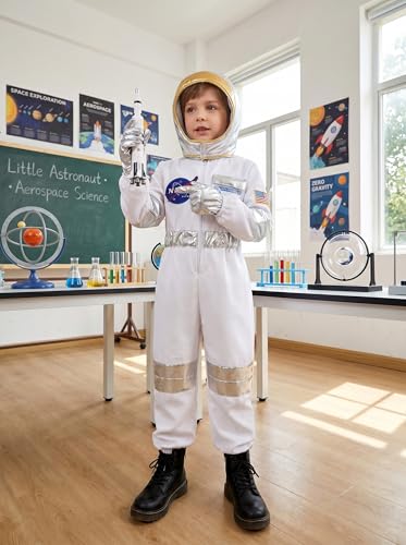 Disfraz infantil de astronauta para niños y niñas miniatura 4