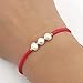 CRUZONE Stylish Dainty Red String Bracelet with Cultured Freshwater Pearl for Women - Perfect Fashion Accessory