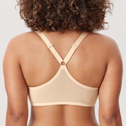Image of DELIMIRA Women's Front Closure Racerback Bras | Plus Size, Full Coverage, Lace, Underwire, No Padding Unlined