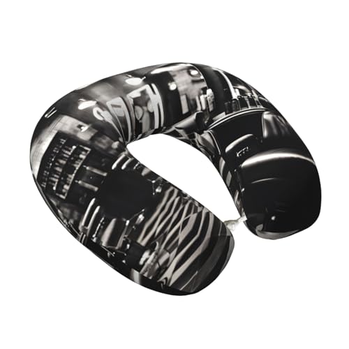 Almohada poliéster de viaje talla única negra miniatura 2