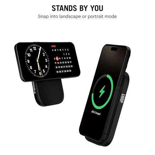 Image of DailyObjects Loop Qi2 Certified Mag-Safe Compatible Aluminium Wireless Power Bank|5000 Mah|Fast Charging 20W| Compatible with Samsung /OnePlus /iPhone 12 /13 /14 /15 /16 /Pro Max|Sleek & Light - Black
