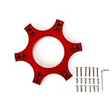 RASTP Aluminium 70mm Steering Wheel Adapter Plate Fit for Thrustmaster T300RS with 13 14 Inch Steering Wheel-Red