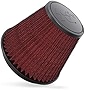 K&N Universal Clamp-On Air Intake Filter: High Performance, Premium, Washable, Replacement Filter: Flange Diameter: 6 In, Filter Height: 6 In, Flange Length: 0.625 In, Shape: Round Tapered, RF-1048