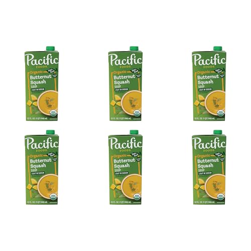 Image of Pacific Foods Light in Sodium Organic Butternut Squash Soup, 32 oz Carton (Pack of 6)