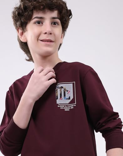 Image of Monte Carlo Boys Printed Regular Fit Round Neck Full Sleeve T-Shirt | Comfortable Kids wear | Fun Printed Style | Soft Cotton Casual Outfit | Full Sleeve T-Shirt for Boy's