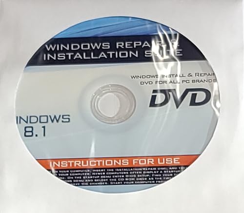recovery repair amp re-install disc compatible with win 81 3264 bit