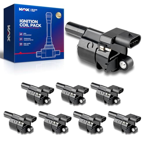 Image of KAX Ignition Coil Pack Fit for Chevy Silverado 1500 2007-13 4.8L /5.3L /6.0L | Silverado 2500 HD 2007-2019 6.0L, Tahoe 2007-2014, Sierra 1500 2007-2012 4.8L /5.3L /6.2L UF414