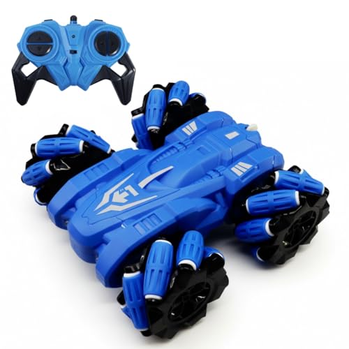 Image of Popsugar Remote Control Drift Stunt Car 4WD | 360 Rotating | Dual Sided Climbing | High-Speed Tumbling | Rechargeable Stunt Car | C-Type Charging | Remote Control Car for Kids | Made in India.