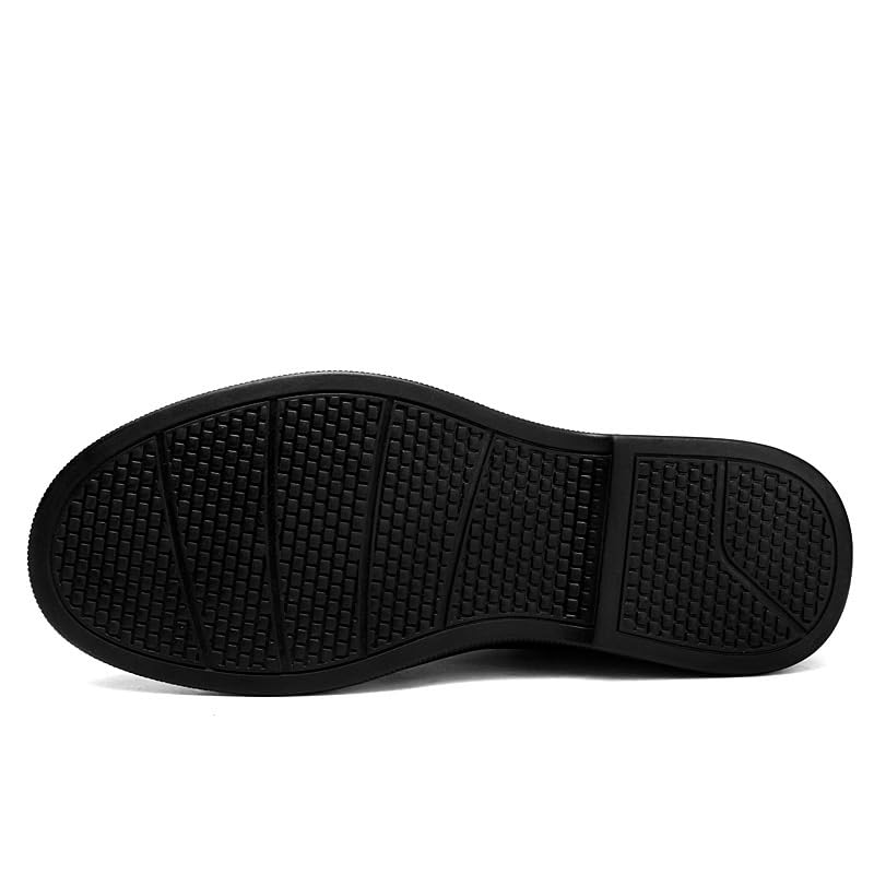 Oxford Formal Shoes for Men Men's Leather Lace Up Business Shoes Fashion Round Toe Anti-Slip Formal Dress Loafers Low Top Work Dress Shoes4