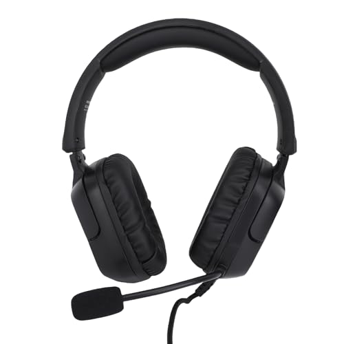 Aumotop Auriculares para Juegos RGB con Sonido Envolvente y Micrófono con Cancelación de Ruido para Juegos de PC, Auriculares Livianos Jugadores, 3,5 Mm (Negra)