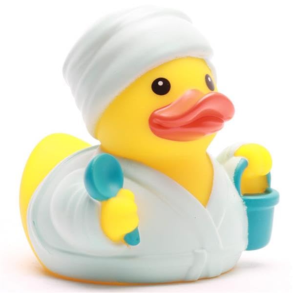 Duckshop I Badeente Wellness I Quietscheente I Quietscheentchen L: 8,5 cm I Geschenk für Frauen I Präsent für Sammler