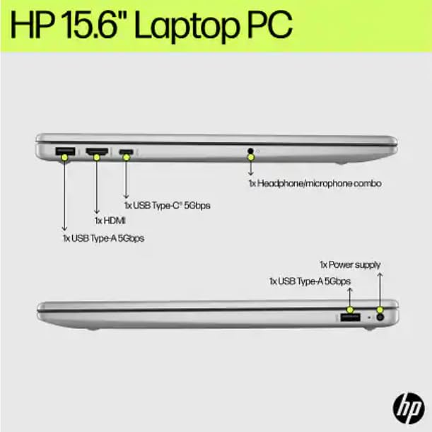 Image of HP 15.6 inch Business Laptop Computer, 10-core Intel Core i5-1334U Processor, 16GB RAM 256GB SSD, Windows 11 Pro, Fingerprint Reader, Backlit Keyboard, AI Copilot Ready, NLY Earphones, Silver