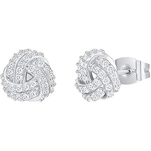 PAVOI 14K Gold Plated Sterling Silver Post Love Knot Stud Earrings | Gold Earrings for Women