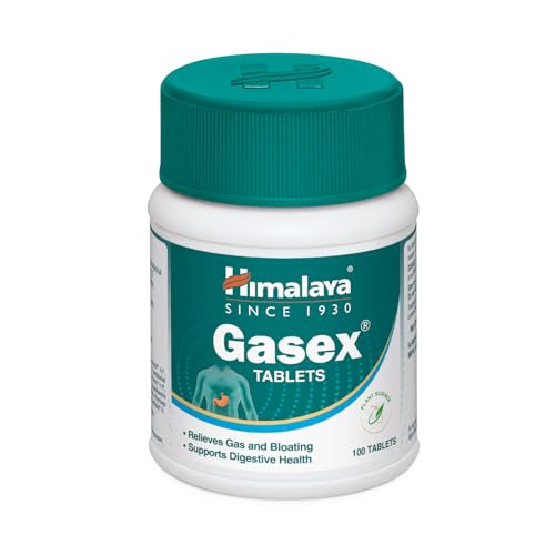 Gasex Himalaya ,100 Tablets Improves Digestion Relieves Trapped Gasses Provides Relief From Bloating
