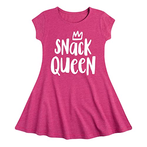 Instant Message - Snack Queen - Toddler & Youth Girls Fit & Flare Dress