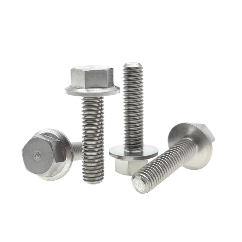 Bulloni a flangia esagonale in titanio GR5 Viti a testa flangiata esagonale M4 M5 M6 M10 (M5-0.8 x 25mm - 10pcs)