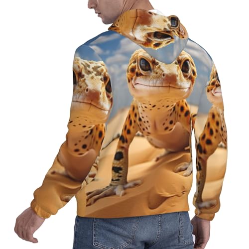 Sweat à capuche homme imprimé léopard pour un look d'hiver décontracté