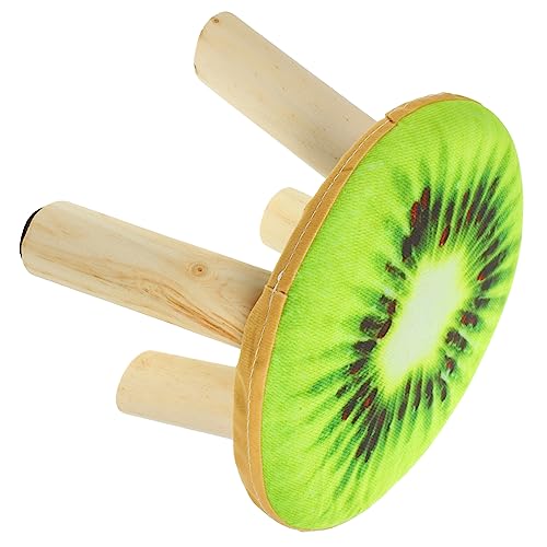 PRETYZOOM Sponge Seat Cushion Low Stool Solid Wood Cartoon Fruit Design Step Stool Chair for Lightweight Portable Chair for Home Kitchen Bathroom Use