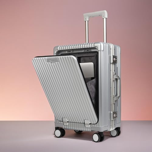 THE CLOWNFISH Ambassador 22 inch Silver Suitcase - Image 8