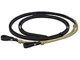 Hersteller: Thor Equine Thor Equine Western Zügel Westernzügel Split Reins, Rohhaut Rund, 220cm, Genäht, Schwarz