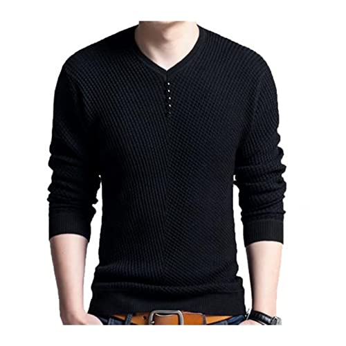 KUYWLMKMZZ Herren Outdoor Pullover Weiche gestrickte Herbst Winterpullover Männer Feste