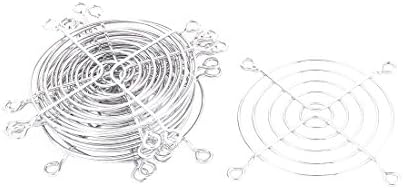 uxcell a15111200ux1600 Metal PC Computer Fan Grill Finger Guard 80 mm x 80 mm 10Pcs Silver Tone (Pack of 10)