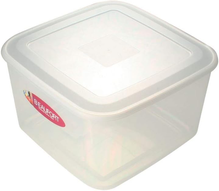 13 Litre Square Food & Cake Storage Container with Clear Lid Airtight Multipurpose Kitchen Baking Storage Box Pack of 1
