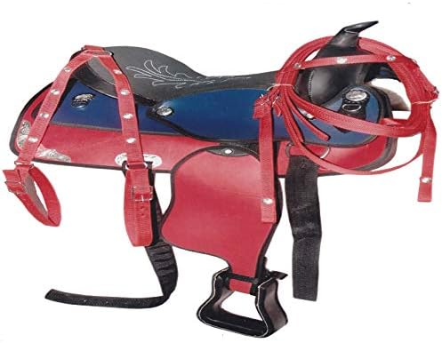 Western Barrel Racing Handmade Synthetic Cordura Horse Saddle Lightweight Trail Tack Equestrian Get Matching Headstall, Breastplate & REINS, Size: 10-18 inches Seat, DD15
