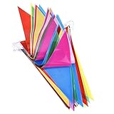 600pcs Multicolor Pennant Banner Bunting Flags 1000 Ft for Festival Party Celebration Events and Backyard Picnics Nylon Fabric Decorations Flags (600pcs)