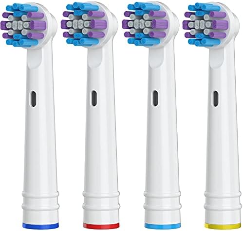Replacement Toothbrush Heads for Oral-B, 4 Pack Replacement Heads Compatible with Oral B Braun Electric Toothbrush