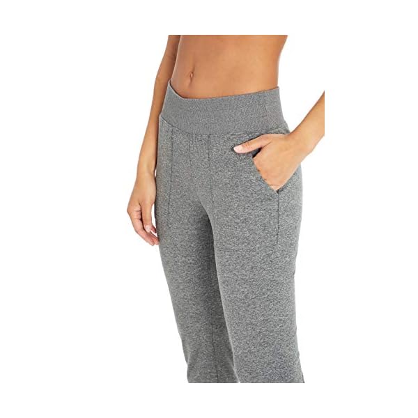 Jessica Simpson Sportswear Women's Jodie Jogger Sweatpant, Heather Charcoal, Large