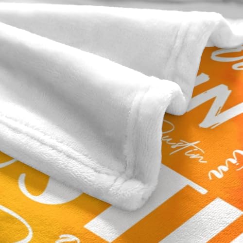 Name Blanket Personalized Name Blanket Customized Blanket with Name Text for Adult Kid Birthday Christmas Mothers Fathers Valentines Day Gift