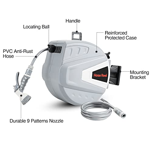 ️Izrielar Schlauchtrommel 20m+2m mit Handbrause Gartenschlauch