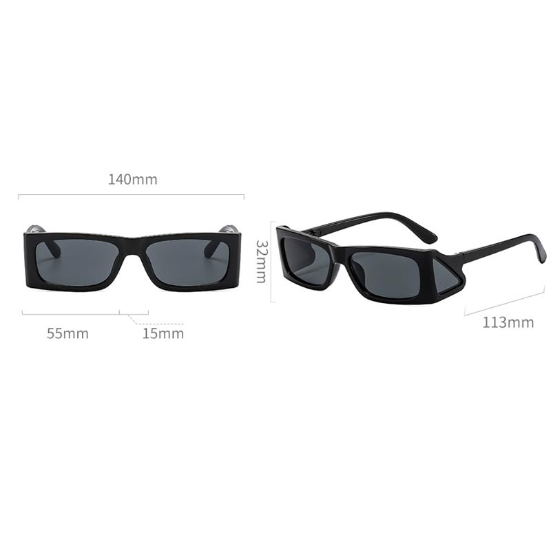 Lunettes de soleil rétro contre les reflets avec style punk multicolore