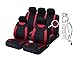 Produktbild xtremeauto ss5293.type6 Komplettes Universal-Set mit Autositzbezüge, inkl. Aufkleber, Rot/Schwarz