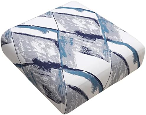 Fuloon Sofa Cushion Covers, Stretch Printed Seat Cushion Protector Sofa Couch Cushion Cover Couch Seat Slipcovers Washable Furniture Protector (Blue, 2)