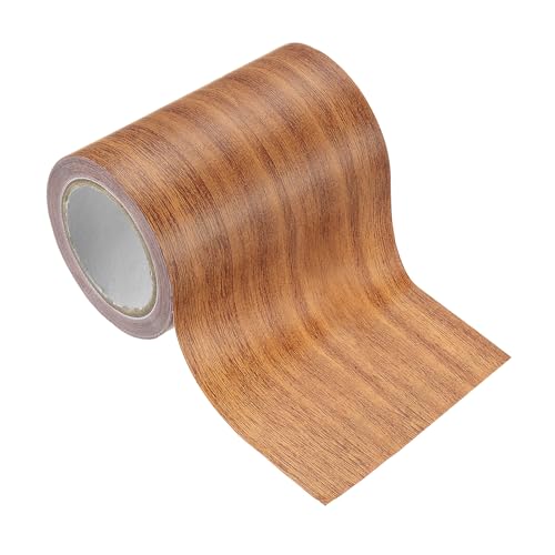 Image of PATIKIL Wood Grain Tape 3.1 inch x 15 Ft, Self-Adhesive Wood Texture Repair Tape Realistic Wood Effect Contact Paper Patch for Furniture Cabinets Floor Walls Home Decoration, Orange Oak