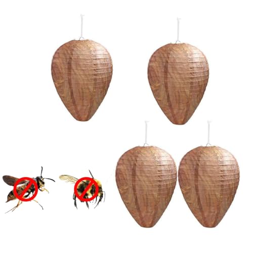 LATRAT 4 unidades mini abejas avispas antiavispas linterna impermeable Wasp Nest Decoy para ahuyentar avispas de casa y jardín