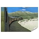 islandburner XXL Bild Poster Zug in den Anden Peru Premium 