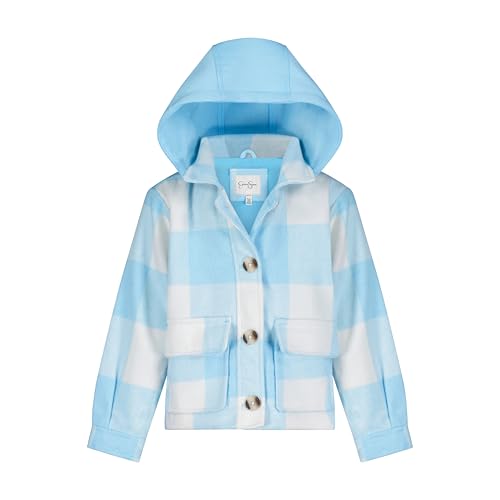 Jessica Simpson Girls' Faux Wool Shacket Midweight Jacket