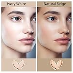 Liquid Foundation Lightweight Longwearing Face Makeup Foundation,Medium Coverage,Oil Control,For Dry, Combination to Oily Skin(Ivory White) - Image 5